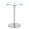 mDesign Metal/Glass Top Round Accent Side/End Drink Table Furniture